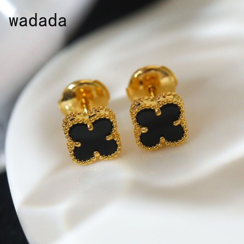 Gold and black stud on sale earrings