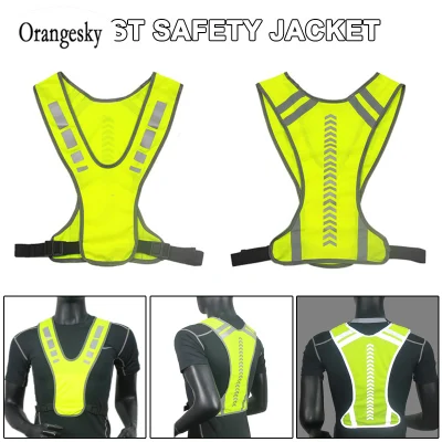 Orangesky Reflective Vest Safe Jacket for Running Jogging Cycling Motorcycle Night