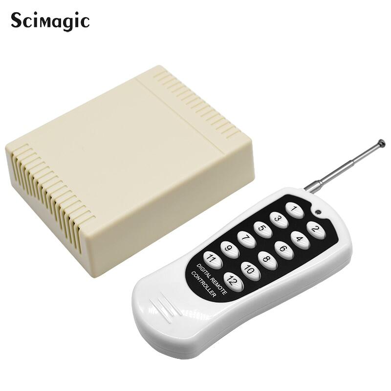 DC 12V 12 Channel Relay Module Wireless RF Remote Control Switch + Board 433MHz