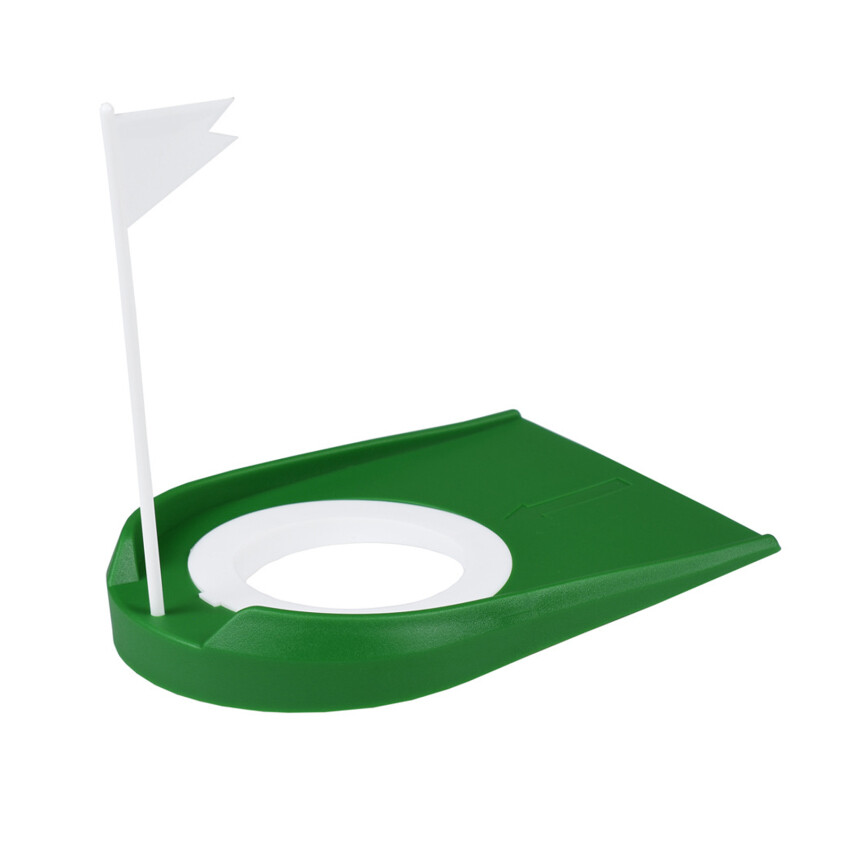 Indoor Outdoor Plastic Golf Putting Cup Practice Aids With Adjustable Hole White Flag Green Practice Aid Home Yard Outdoor Training