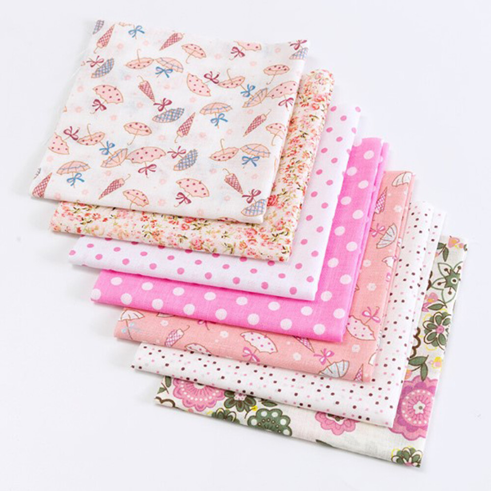 【Ready Stock】Beautymaker 7Pcs Assorted Mixed Pattern Fat Quarter Bundle Quilting Cotton Fabric Sewing DIY