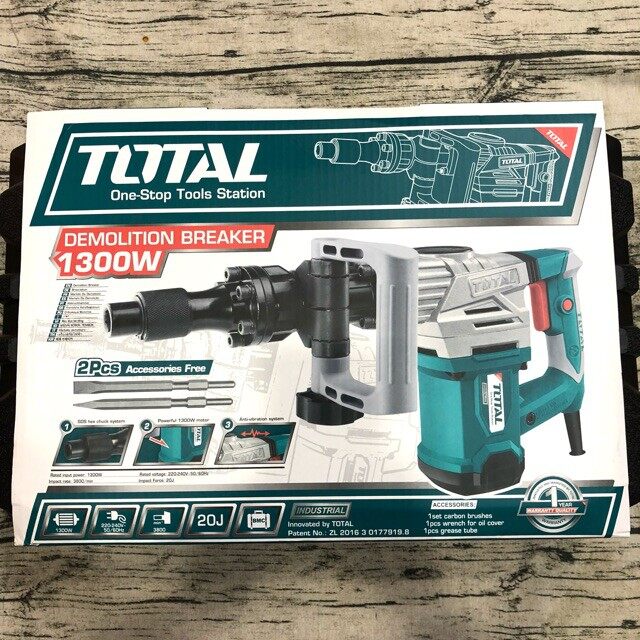 Máy đục bê tông 17mm total th213006 |máy đục phá bê tông 1300w total