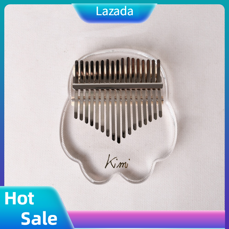 IRIN 17 Phím Đàn Piano Ngón Tay Kalimba Acrylic Dễ Thương Hình Móng Vuốt Mèo Trong Suốt Dụng Cụ Bàn Phím Với Búa Chỉnh + Túi Biểu Diễn Phong Cách: Móng Vuốt Mèo