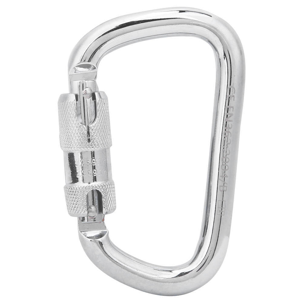 【charman Hot Sale】40Cr Steel 45KN D Shaped Hanging Buckle Carabiner Clip for Outdoor Climbing Safety Accessory