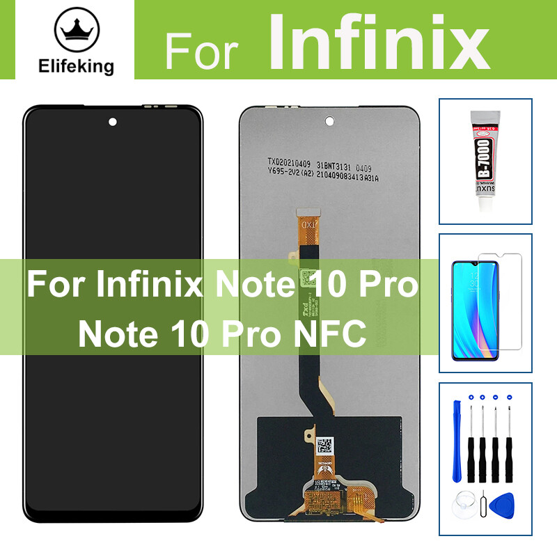 Màn Hình LCD Đã Thử Nghiệm 100% Cho Infinix Note 10 Pro X695 / Note 10 Pro NFC Màn Hình Cảm Ứng Số Hóa Thay Thế Lắp Ráp Kính Cường Lực Không Điểm Ảnh Chết + Dụng Cụ Sửa Chữa