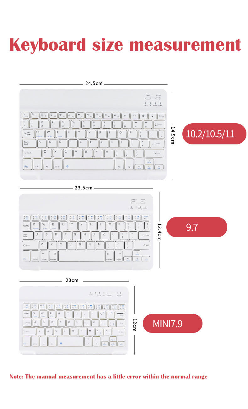 KENKE Bluetooth keyboard iPad wireless keyboard Computer mobile phone ipad keyboard Matte touch Brushed panel  Keyboard ABS Workable Tablets Smart Phones Gaming keyboard computer keyboard Lighting