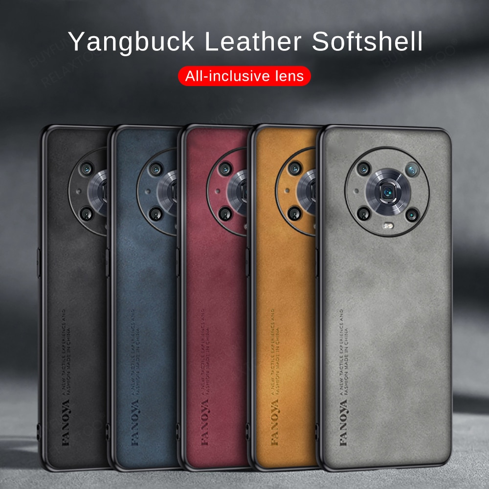 For Honor Magic4 Pro Phone Shockproof Cover Xonor Magic 4 Pro 4Pro Magic4 Lite Sheepskin Leather Soft Protective Case Fundas