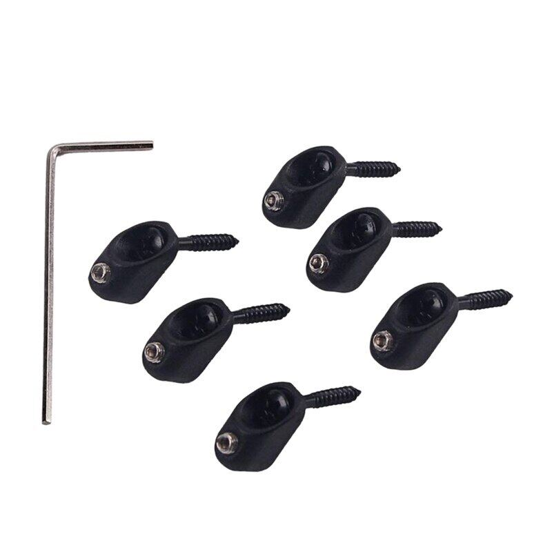 Guitar Accessories Screw Headless Electric Bass Guitar String Nut Set With 1x Wrench 6x Screws Black Malaysia
