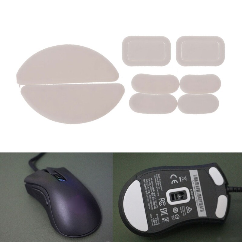 2 Bộ/túi Tiger Gaming Mouse Feet Chuột Skate Cho Razer Deathadder V2 Mini Mouse Trắng Chuột Lướt Đường Cong Cạnh