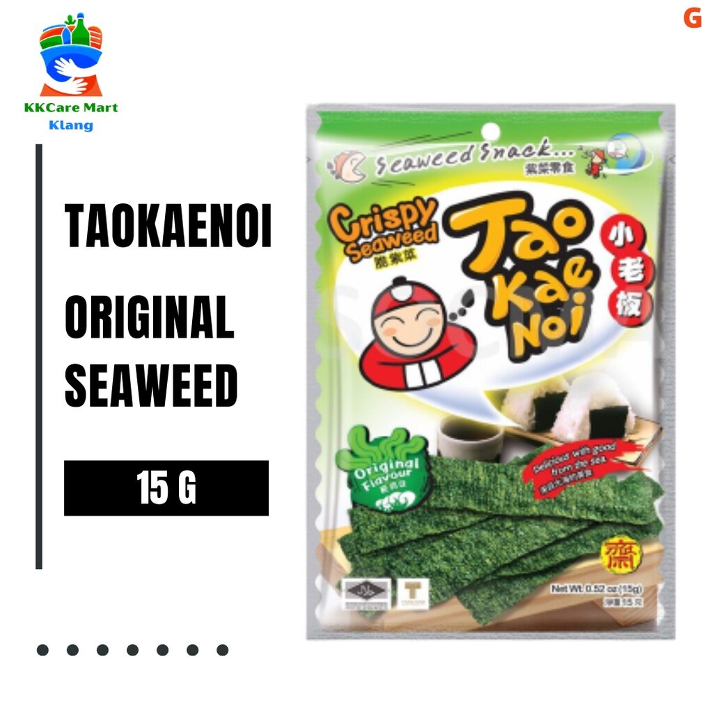 Tao Kae Noi Crispy Seaweed Original 15g 海藻 Lazada
