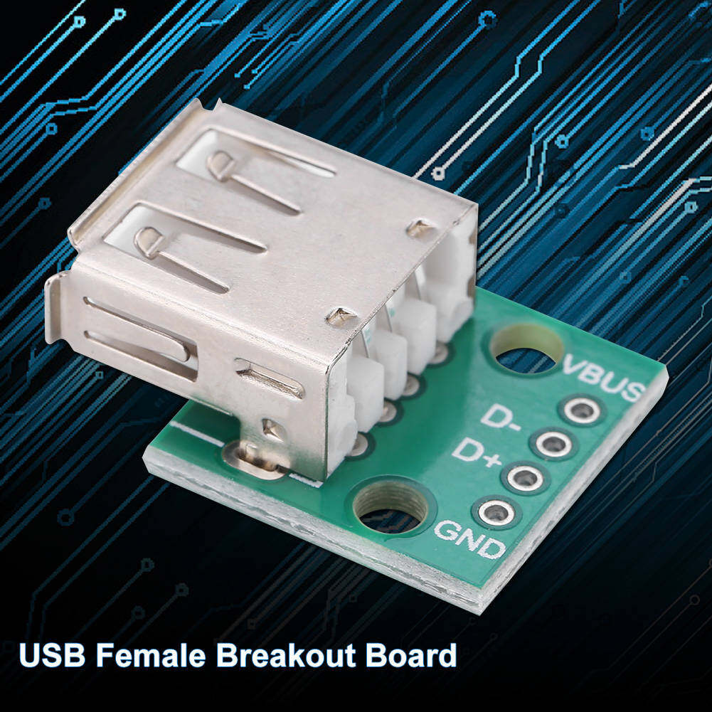 10Pcs USB USB Breakout Board Type A Female Socket Breakout Board 2.54mm Pitch Adapter Connector DIP