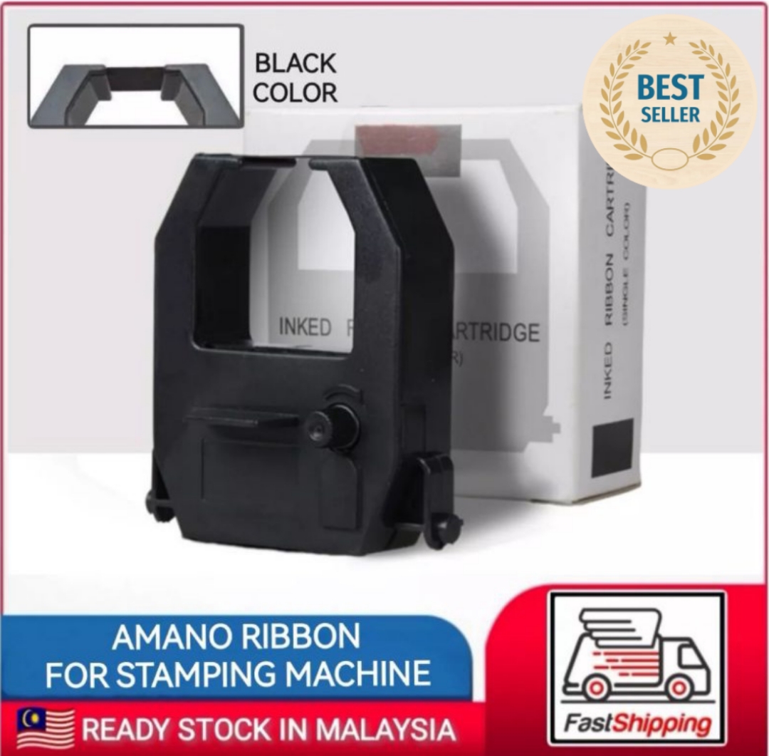3-Pack Black Ink Ribbon For Amano Time Clocks – Fits PIX, TCX, CP Series (PIX-200, TCX-11, Etc.)