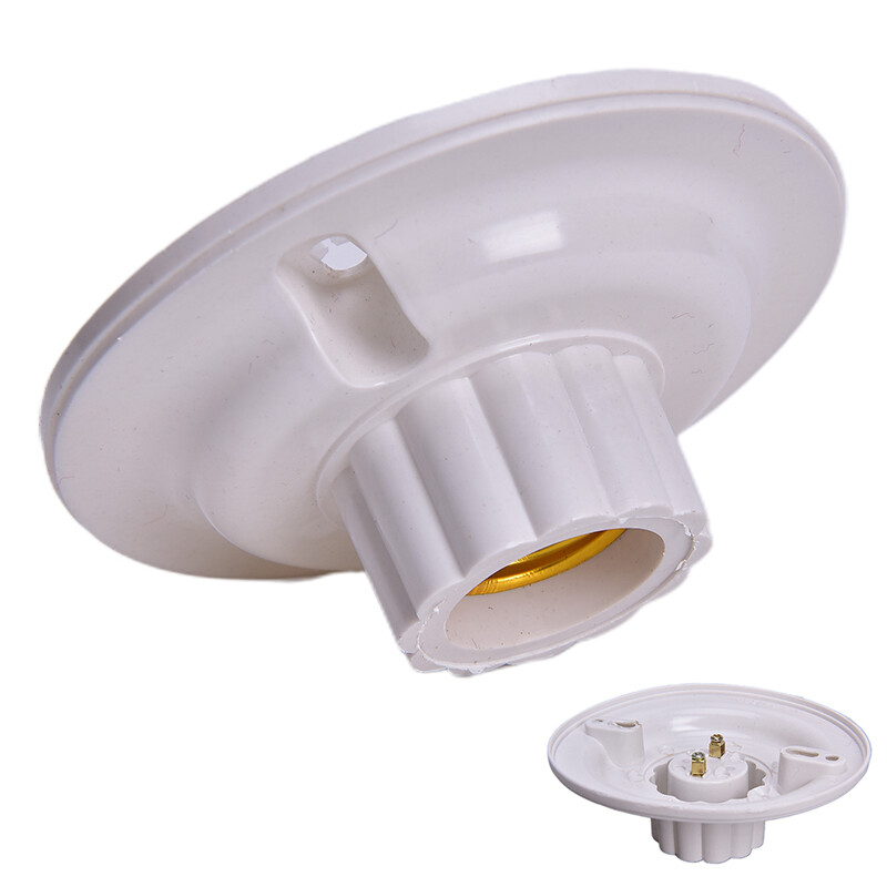[TM Store]💖[HOT SALE]🎈🎈 E27 LED Light Bulb Holder Round Socket E27 Base Hanging Lamp Socket Screw Base