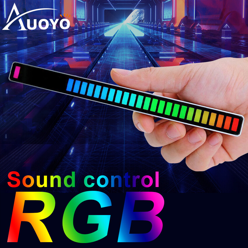 Auoyo Music RGB Led Light Strip Rythm Recognition Lights Gaming Room Design Light Sound Activated Sensor Light New Upgrade