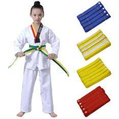 ACCLAIM 1.8m Đầy màu sắc Trẻ em Món Quà Người lớn Trẻ Em Đôi Bọc Võ Nghệ Thuật Sọc Đai Taekwondo Thể thao Vành Đai Karate Judo