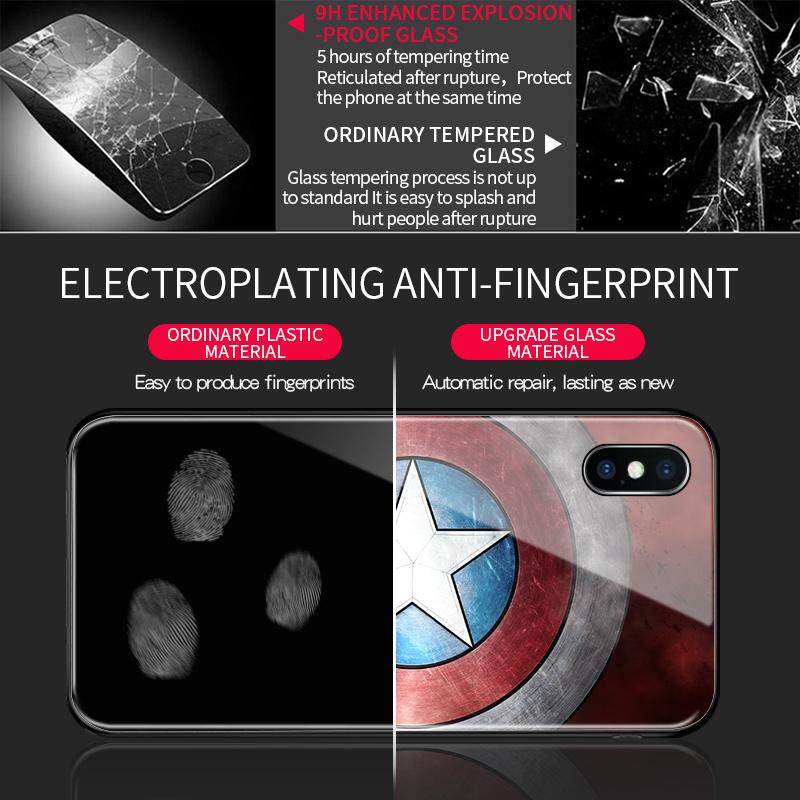 Honinga, Ốp Cho Samsung Galaxy Note 10 Plus Ốp Siêu Anh Hùng Marvel The Avengers Samsung Note 10 + Note 10 + Ốp Lưng Bằng Kính Cường Lực Người Nhện Captain America Ironman