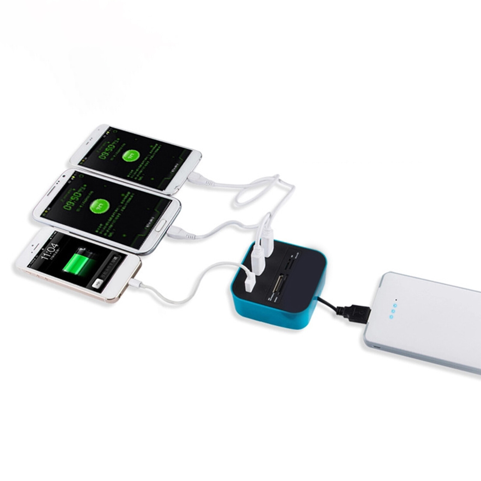 yeqinhuia USB Hub Multifunctional Plug-and-play 3 Ports Card Reader SD Data Hub Computer Accessories USB Hub Automatic