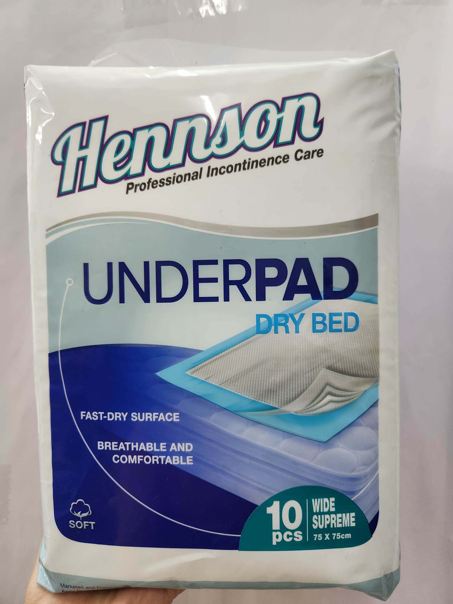 HENNSON DRYBED UNDERPAD 75CM*75CM 10'S Lazada