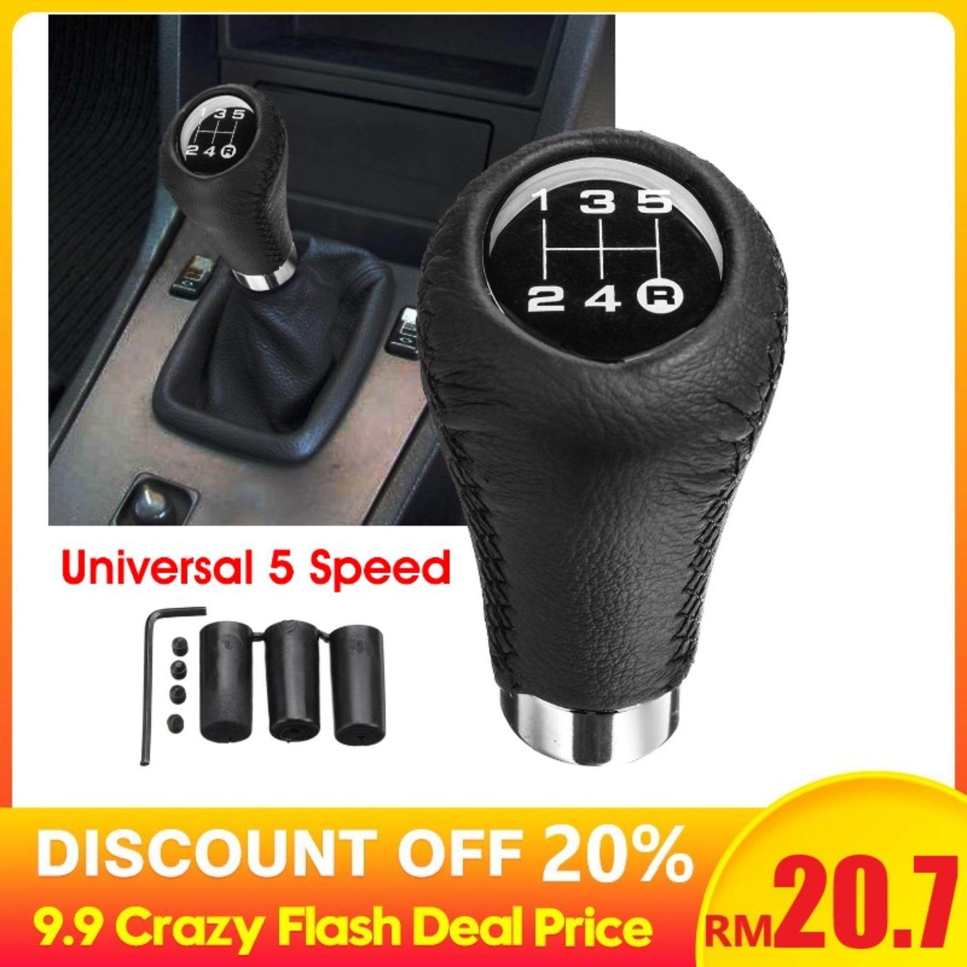 Acouto Universal Black Car 5 Speed Gear Stick Shift Knob Manual