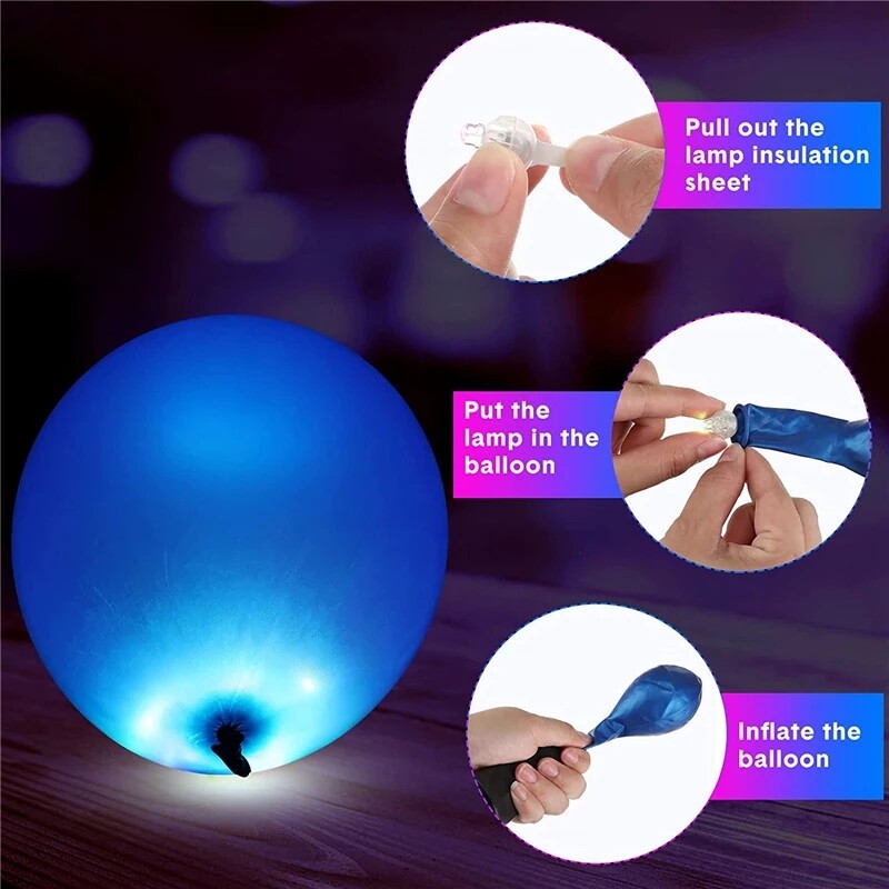 10PCS LED Balloon Light Mini Round Balls Lights, Waterproof Tiny Led Light Long Standby Time Lights for Balloon Paper Lantern Festival Birthday Party Wedding