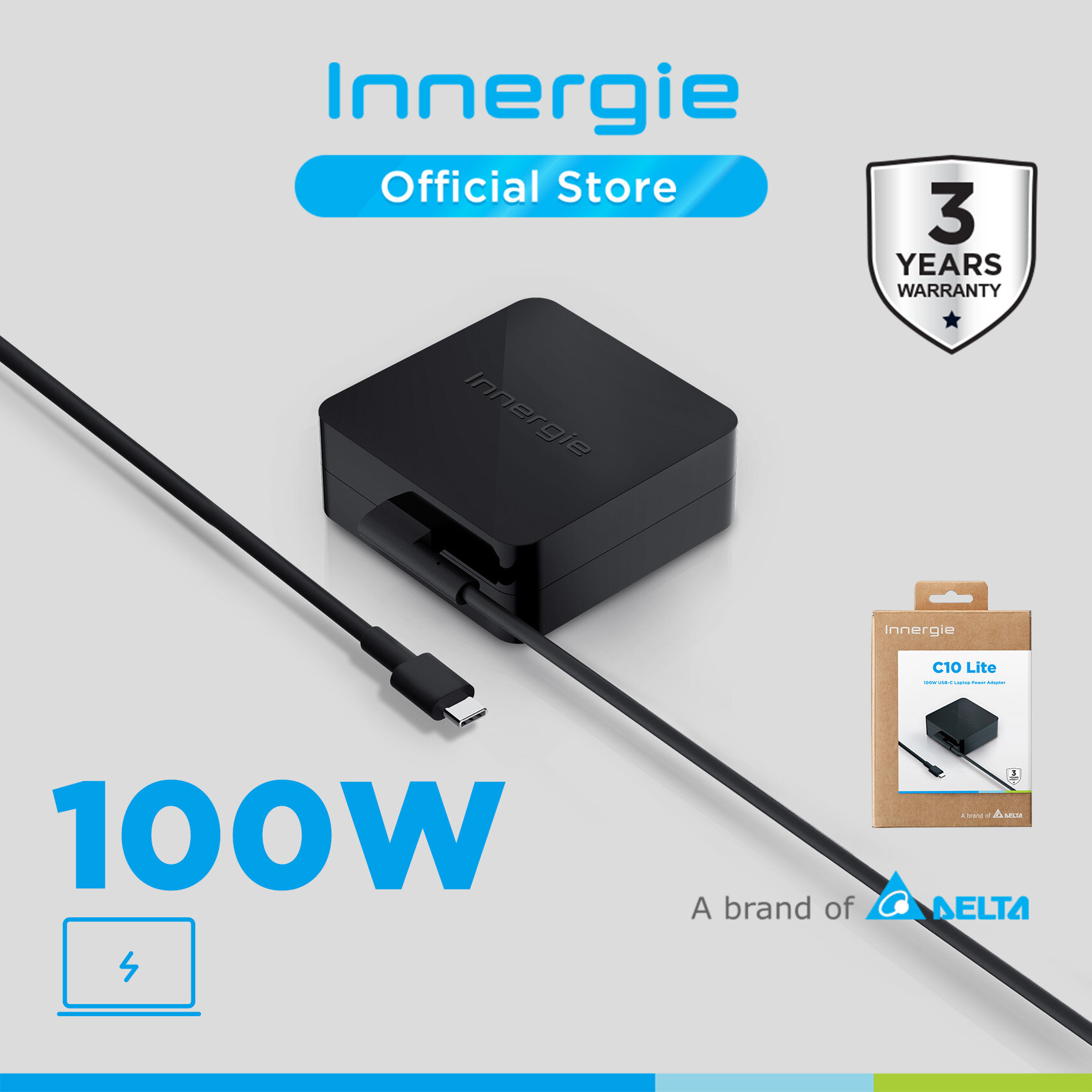 Innergie C10 Lite 100W USB-C Laptop Charger Power Adapter