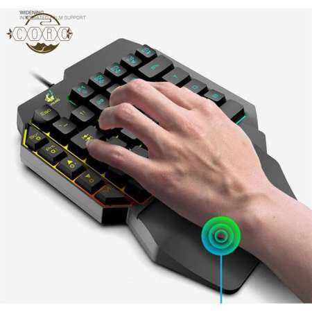 One - Handed คีย์บอร์ดซ้ายคีย์บอร์ดเล่นเกม 39 - คีย์ Key USB รองรับอินเตอร์เฟสสำหรับ Backlight