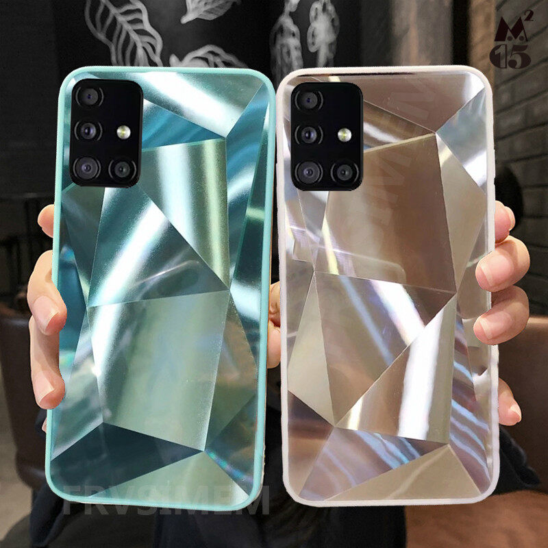 Diamond Mirror Phone Case for Samsung Galaxy A51 A71 A31 A41 A01 A11 A21S A21 M21 A715 A515 Bling Glitter Cover ​​​​​​​