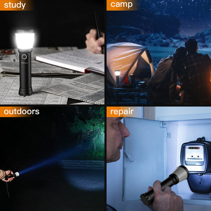 Sofirn SC03 Camping Light 2-in-1 2000LM Powerful Flashlight USB C Rechargeable 21700 Lantern Outdoor Torch with Combo Side Light