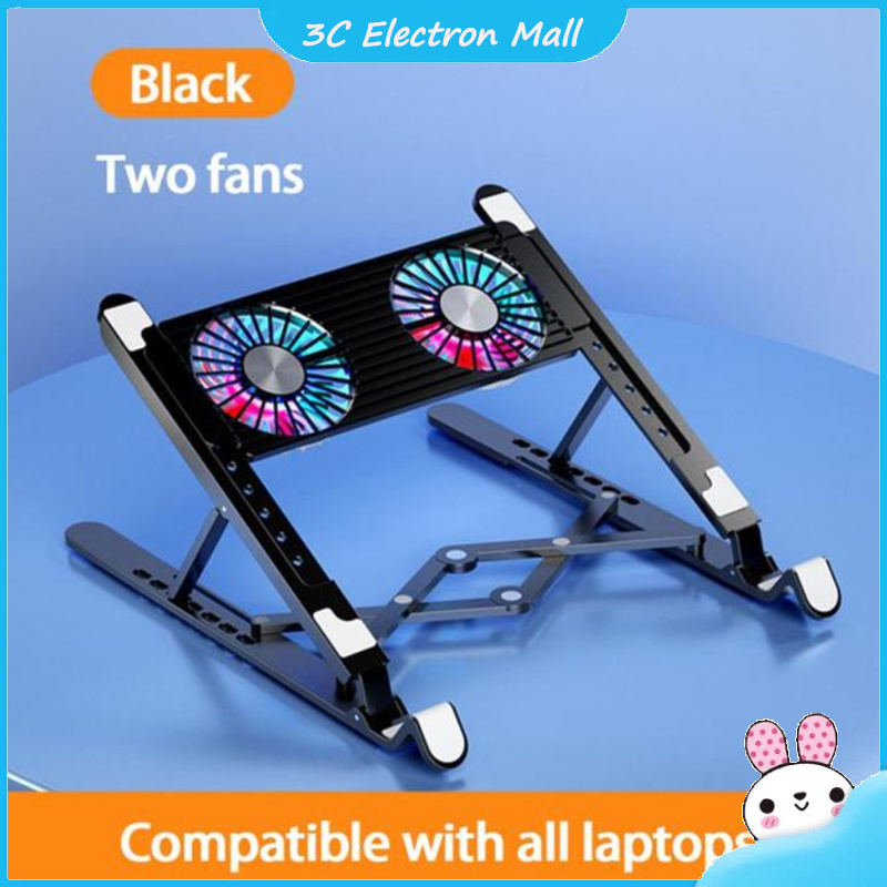 Foldable Laptop Holder Stand Cooling Pad Table Bracket With Radiator Silent Fan Notebook Accessories