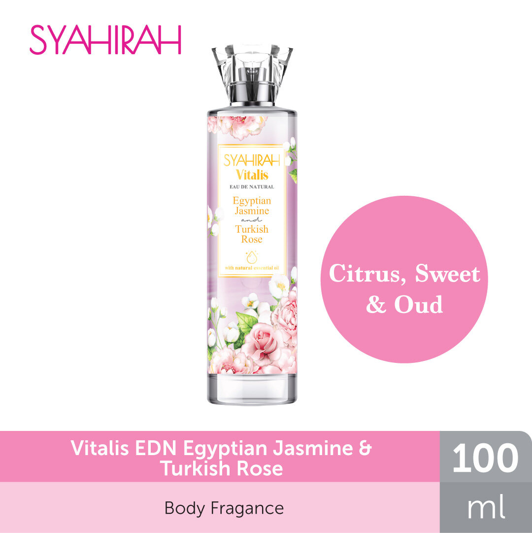 Syahirah Vitalis EDN Egyptian Jasmine & Turkish Rose Perfume 100ml Lazada