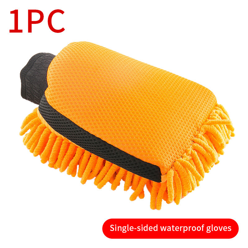 Car Wash Glove Coral Mitt Soft Anti-scratch Gloves Double-Side Use Car Wax Detailing Brush Duster