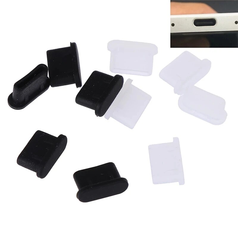 10Pcs Micro USB Nút Cắm Chống Bụi Phổ Thông Android Cổng Sạc Điện Thoại Đầu Bọc Chống Bụi Silicon Nút Cắm Chống Bụi Bảo Vệ Bìa Cho Samsung Xiaomi Chống Bụi Cap
