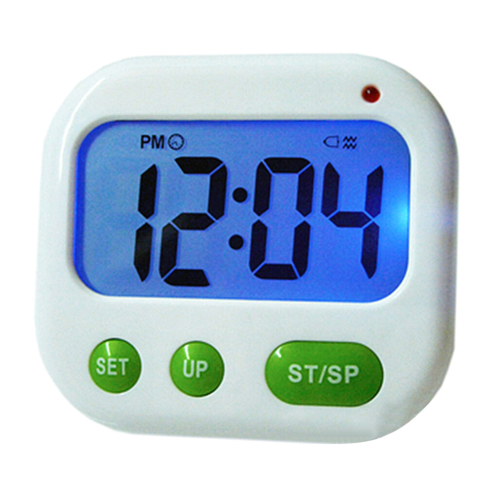 Alarm Clock Digital LCD Vibration Clock Battery Operated Modern Portable Timer Clock with Backlight Compatible for w/ Ho