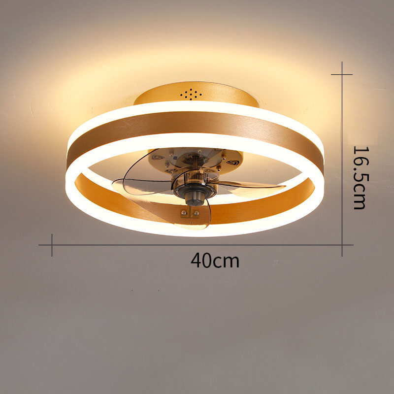 XIAOMIMIJIA Fan Light Ceiling Fan Light Ceiling Light Ceiling Fan Restaurant LED Frequency Conversion Belt Light Invisible