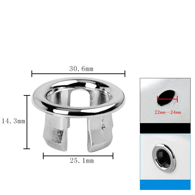 Wash Basin Plastic Overflow Ring Neatly Decorated Cover Wash Basin Plug Spare Sink Basin