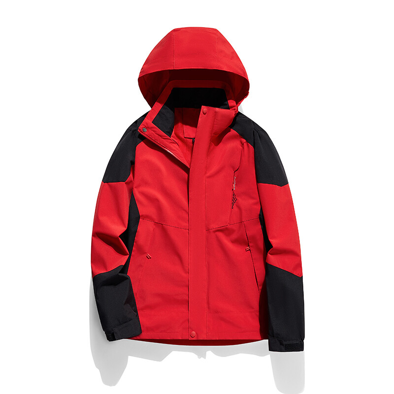 FUGUINIAO Men's Outdoor Activity Jacket Spring and Autumn Windproof and Waterproof Jacket Mountaineering Color Matching Design