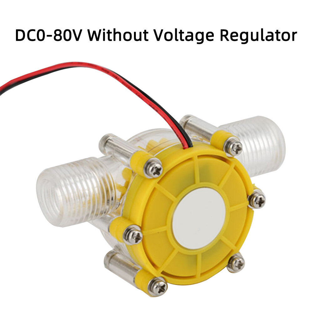 Diymore DC 5V/12V/80V Micro Hydro Generator DC Water Flow Generator Turbine Generator Hydroelectric Tap Water Flow Hydraulic DIY