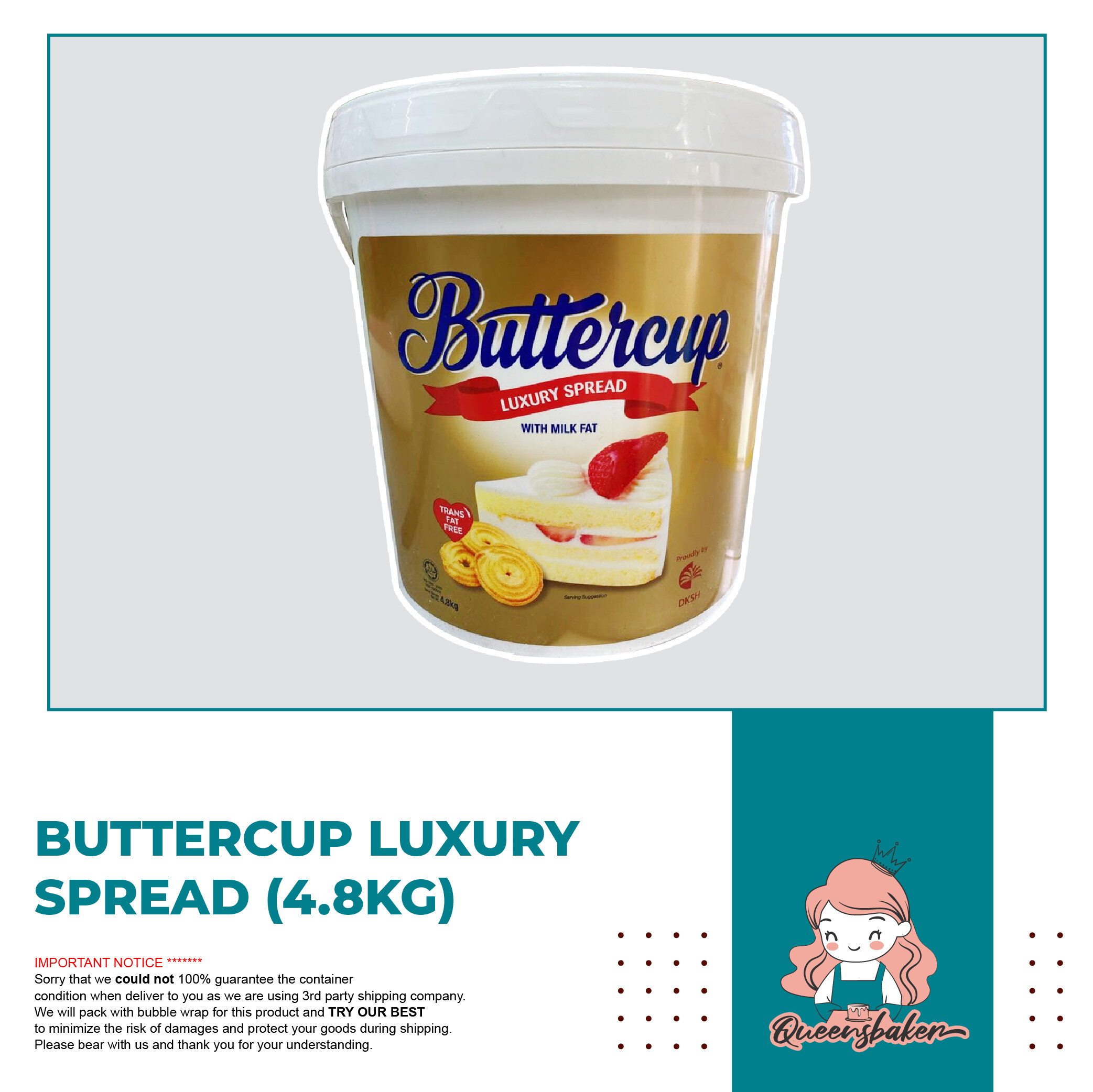 Buttercup Luxury Spread For Baking Or Cooking 4.8Kg Lazada