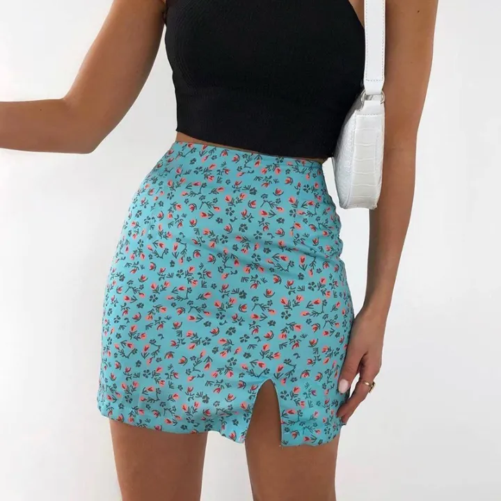 floral print skirt and top