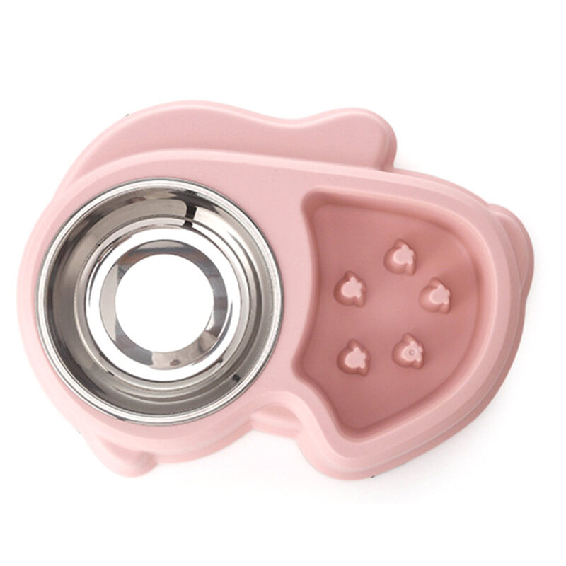 Guai®Bình Nước Inox Thức Ăn Cho Thú Cưng Chó Mèo, Bát Uống Nước Chống Trượt