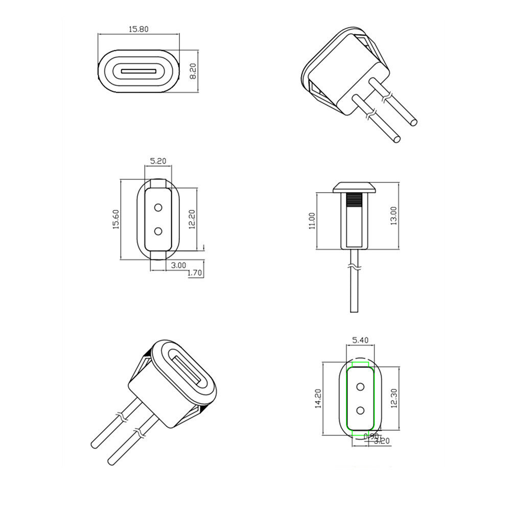 3A Jack Socket Port Plug Fast USB Connector Type C