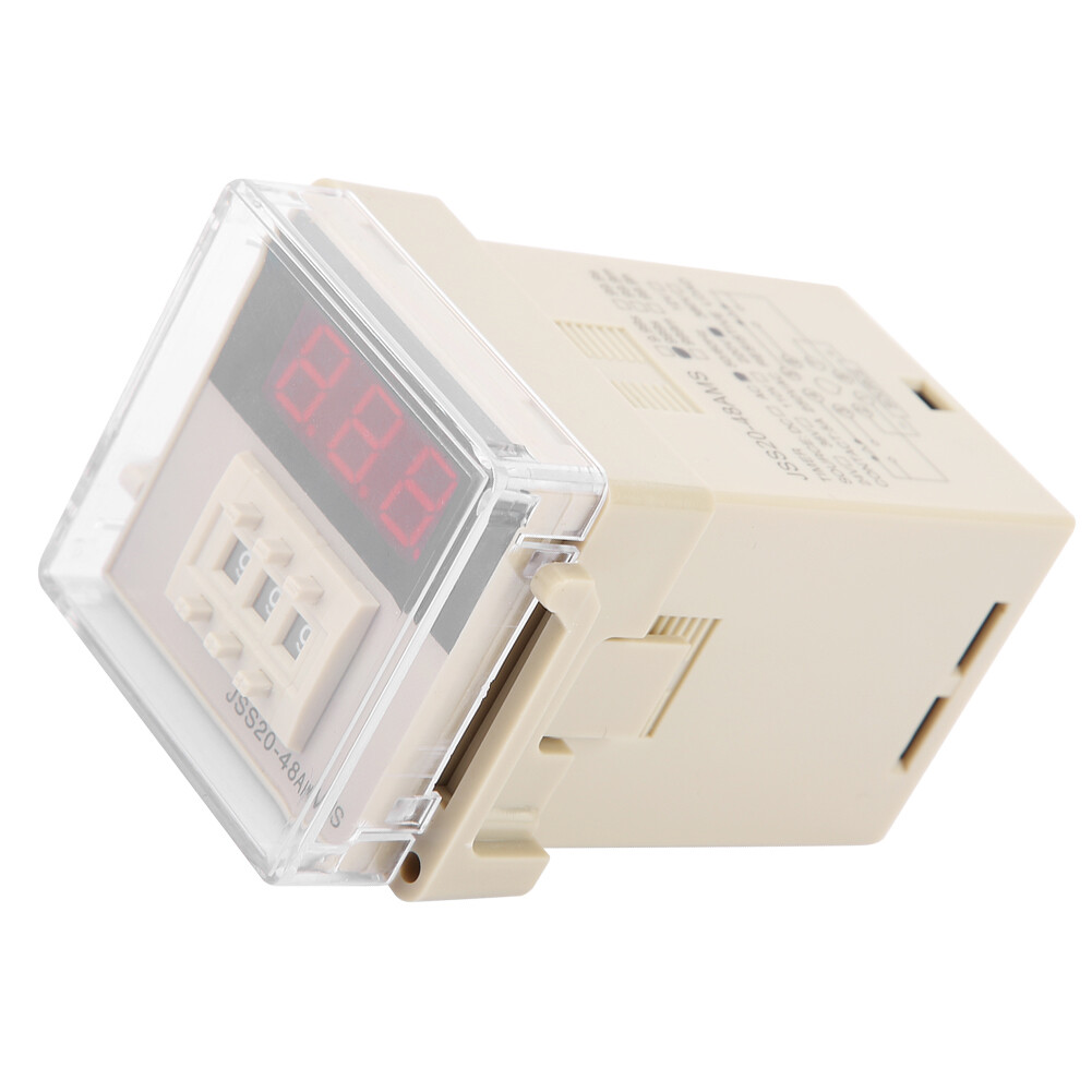 JSS20-48AMS Power On Delay Timer Relay Digital Display 1-999S AC 220V