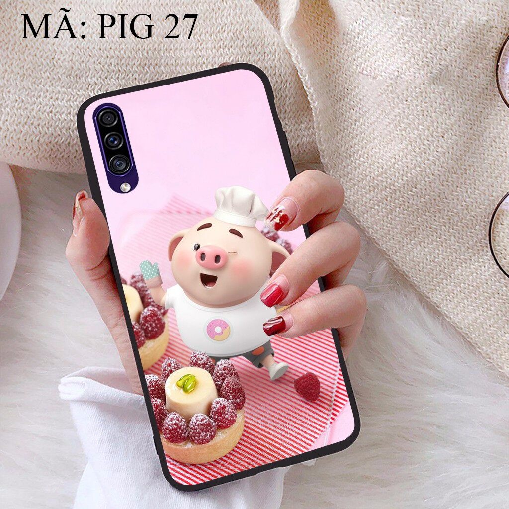 Ốp lưng Samsung A30S viền dẻo TPU BST Heo Con