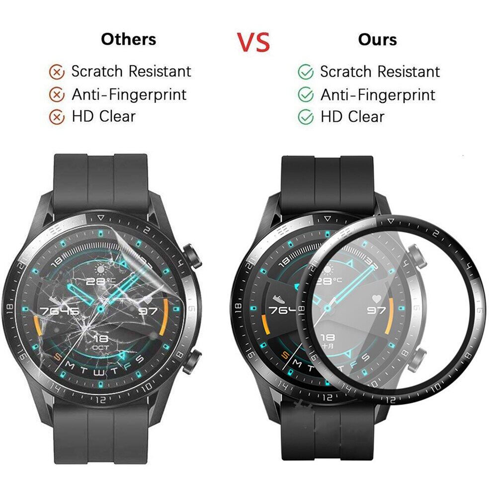 Bảo Vệ Màn Hình Cho Đồng Hồ Huawei Đồng Hồ Thông Minh GT2 46Mm GT2e Màng Uốn Nóng Toàn Màn Hình Cong Thế Hệ Thứ Hai Composite Bộ Phim Mềm Mại