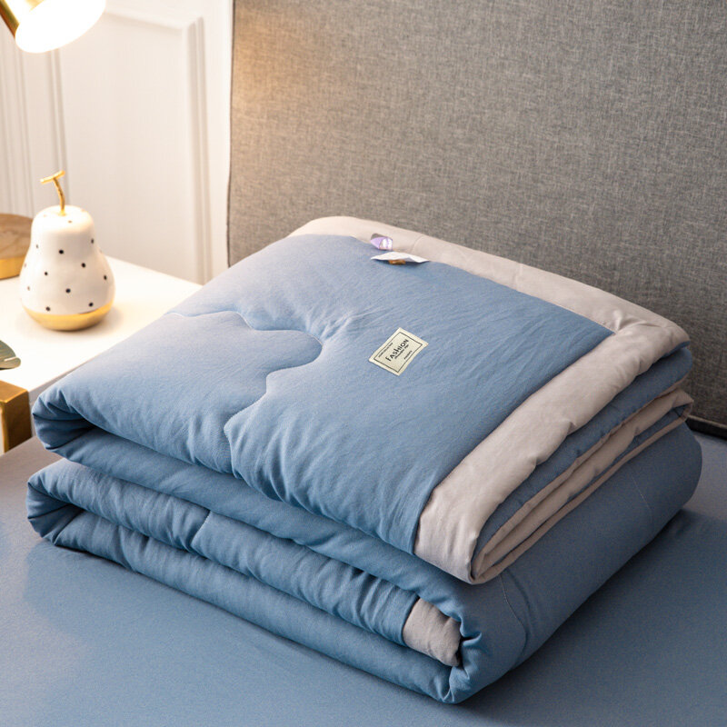 Solid Color Quilted Hypoallergenic Comforter Blanket Super King Queen Single size Single Queen King Size Air Conditioning Quilt