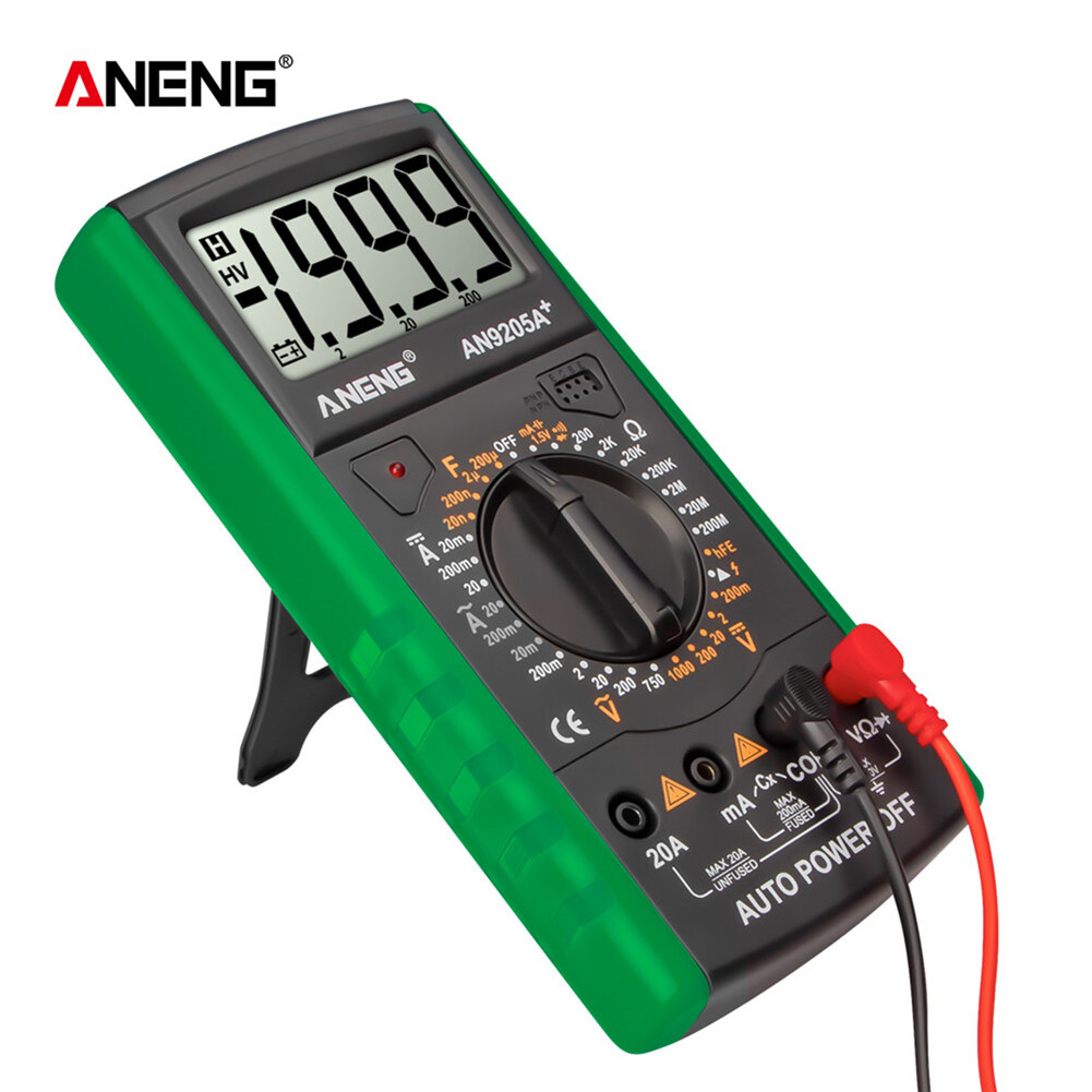 ANENG AN9205A+ LCD Display 1999 Counts Digital Multimeter Portable Voltmeter 180x90x35mm