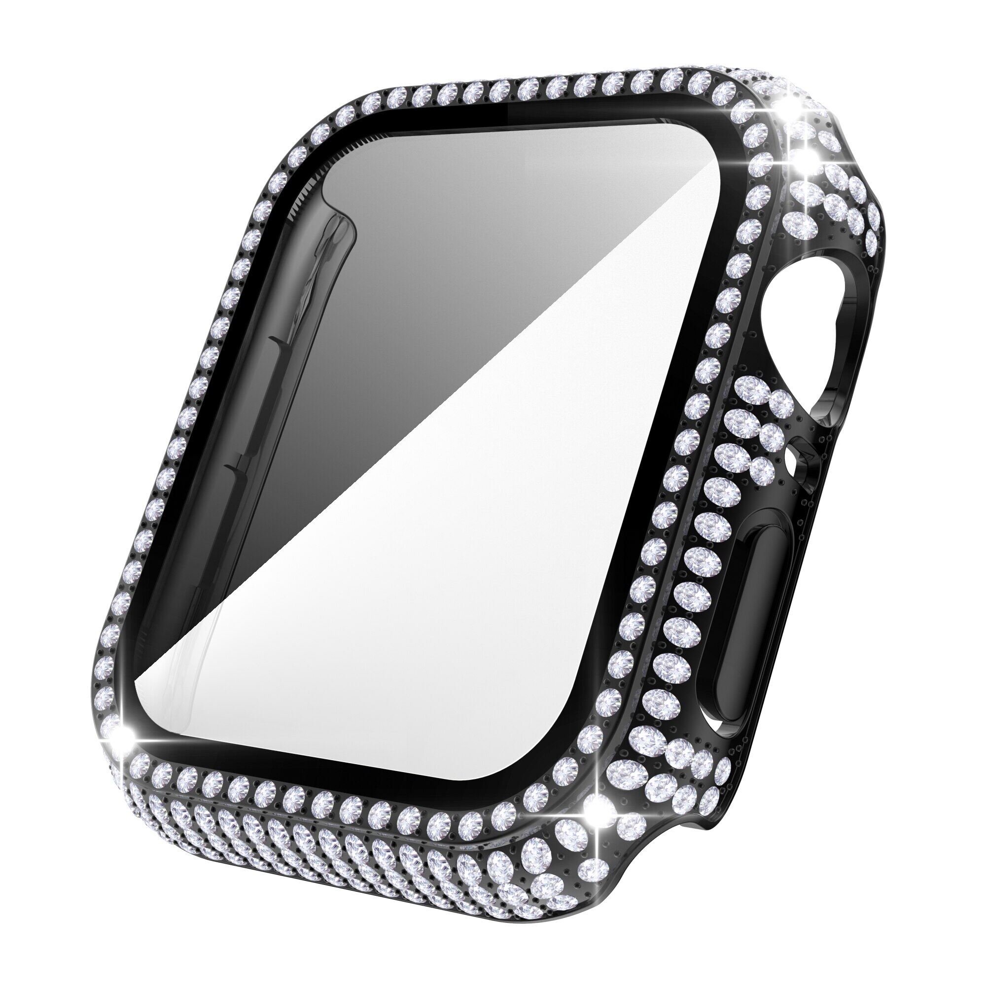 Diamond Watch Case For Apple Watch Case 41mm 45mm Accessories PC Screen Protector Bumper Protect Shell For Apple Watch Series 7 case