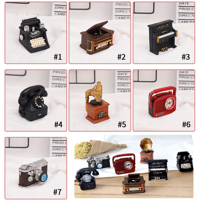 Mô Hình Máy Ảnh Để Bàn Dùng Trang Trí Phong Cách Retro