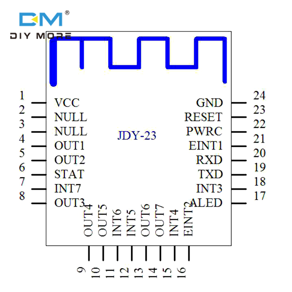 diymore Mô Đun Không Dây Nối Tiếp CC2541 JDY-23 Mô Đun BLE 5.0 BT Mô Đun Thu Phát RF Nhà Thông Minh