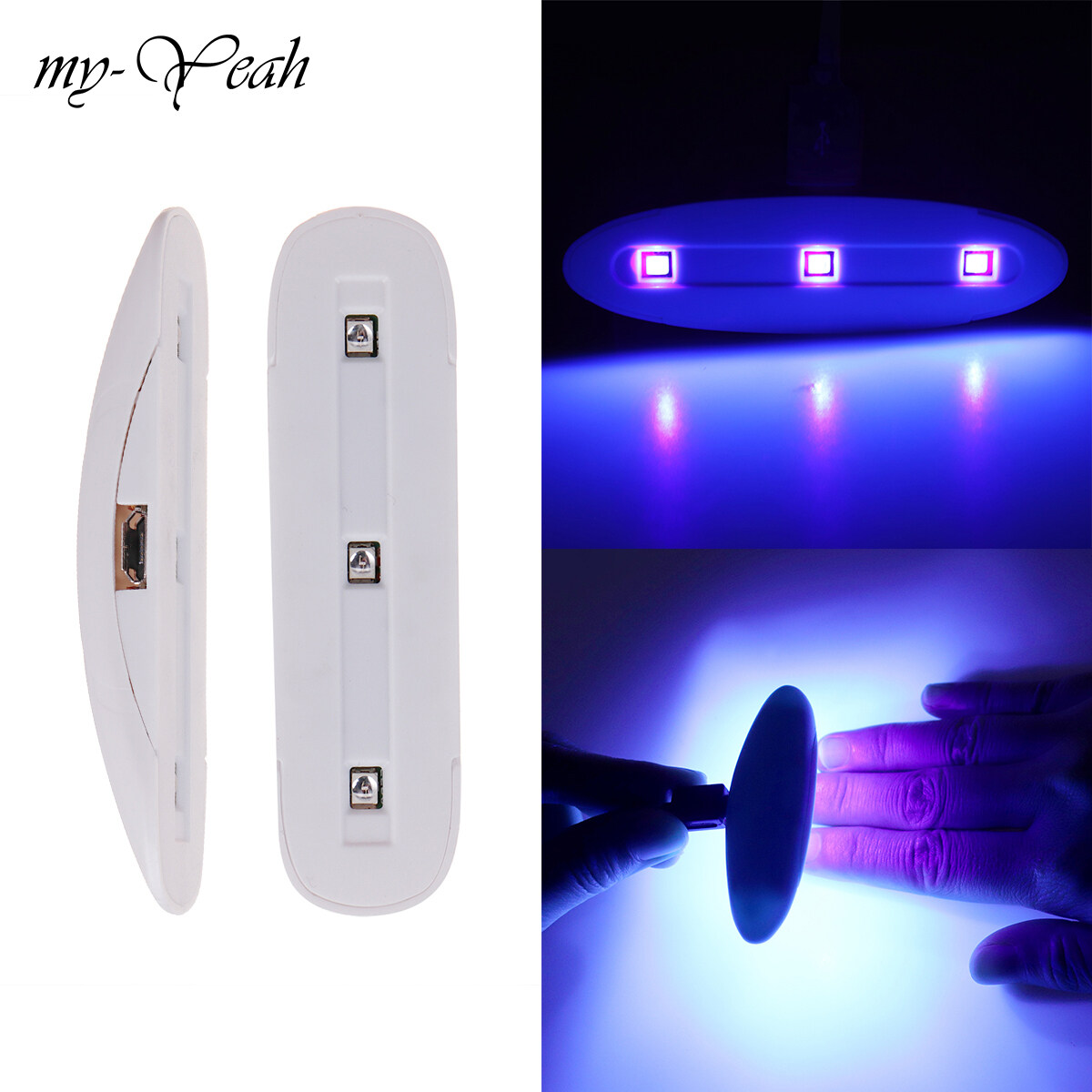 Hình ảnh Myyeah 3 Wát Trắng Đa Chức Năng Xách Tay USB Mini Nail Art Máy Sấy Gel UV Hong Khô Làm Bóng Oval Đèn LED Bằng Điện Tự Lắp Ráp Dụng Cụ Làm Móng Tay